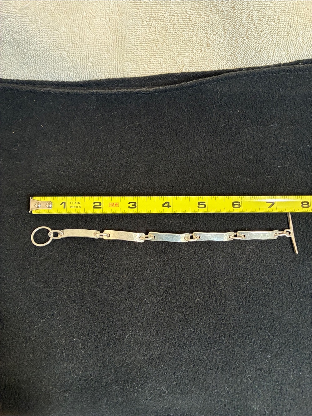 Sterling Silver Link Toggle Bracelet